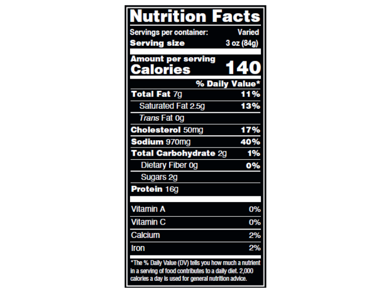 Nutrition Information
