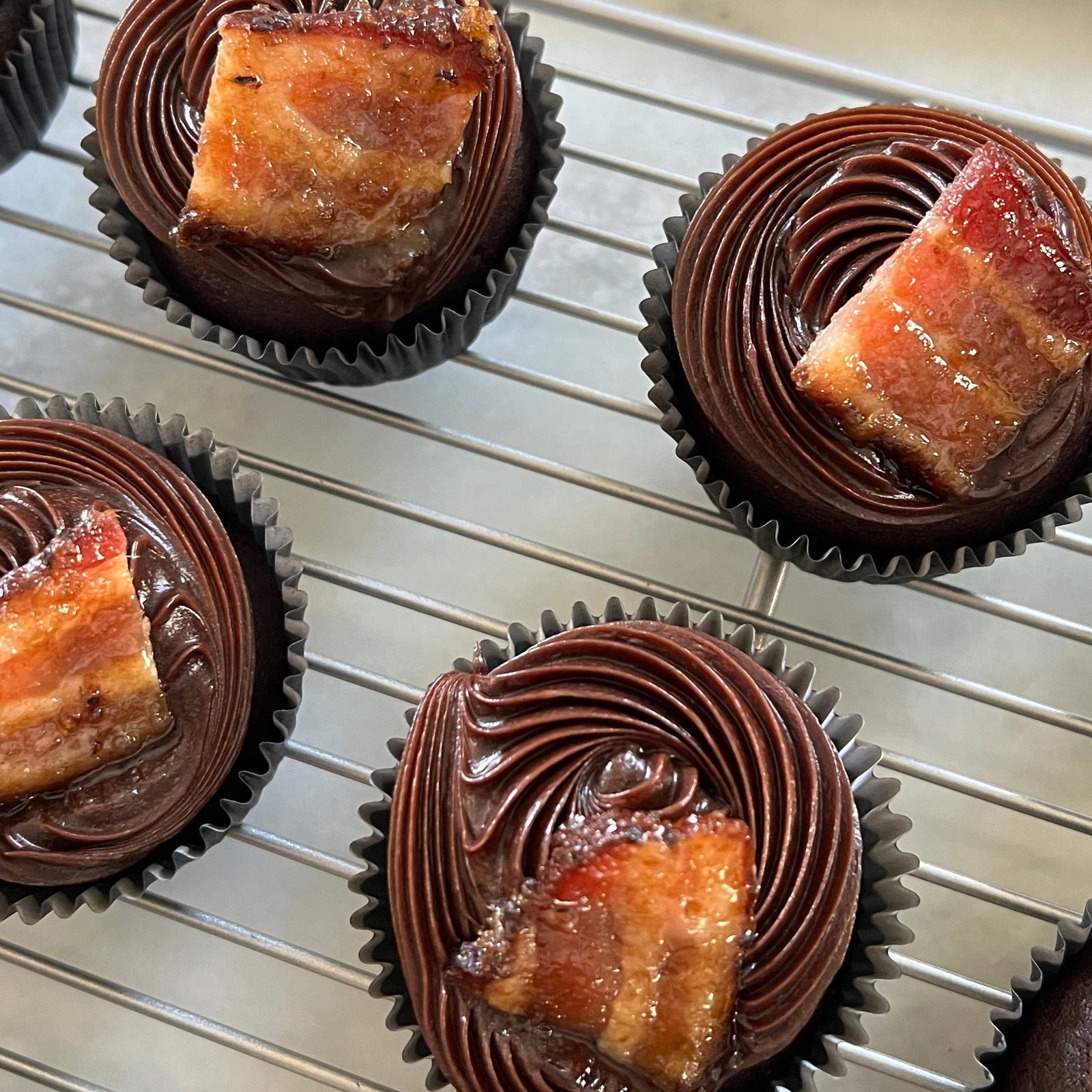 Chocolate Bacon Cupcakes