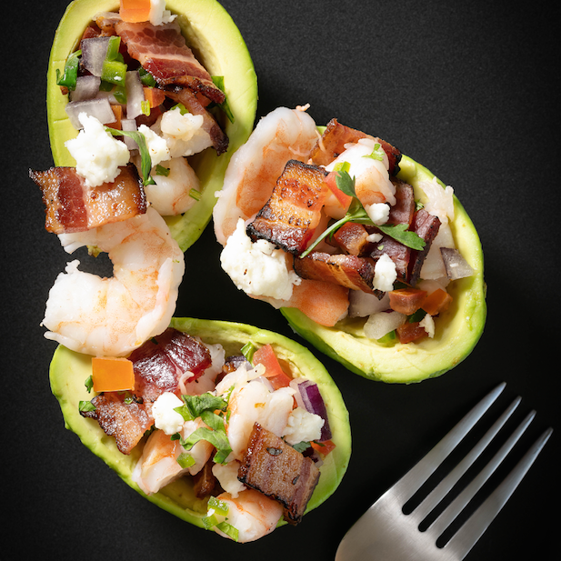 Bacon & Shrimp Stuffed Avocado Recipe