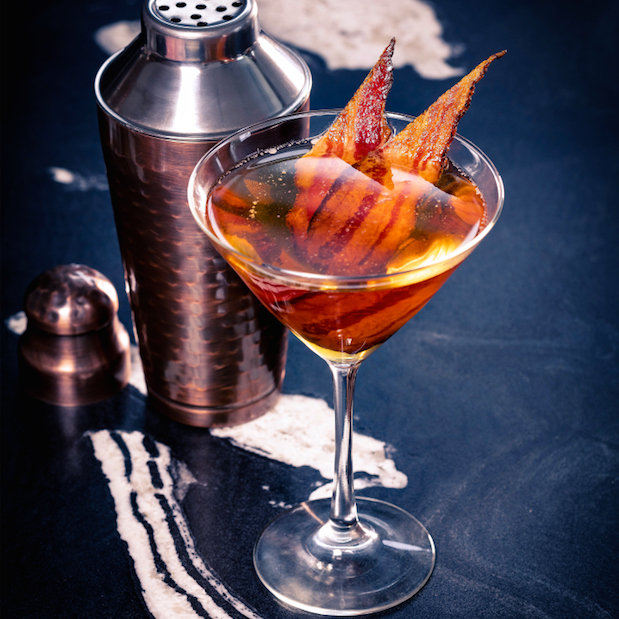 Sparkling Tender Belly Bacon Martini