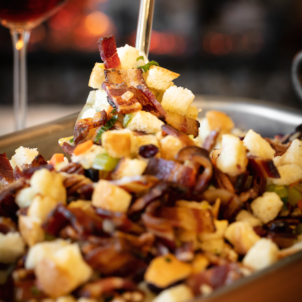 BACON STUFFING WITH PECANS AND CRANBERRIES