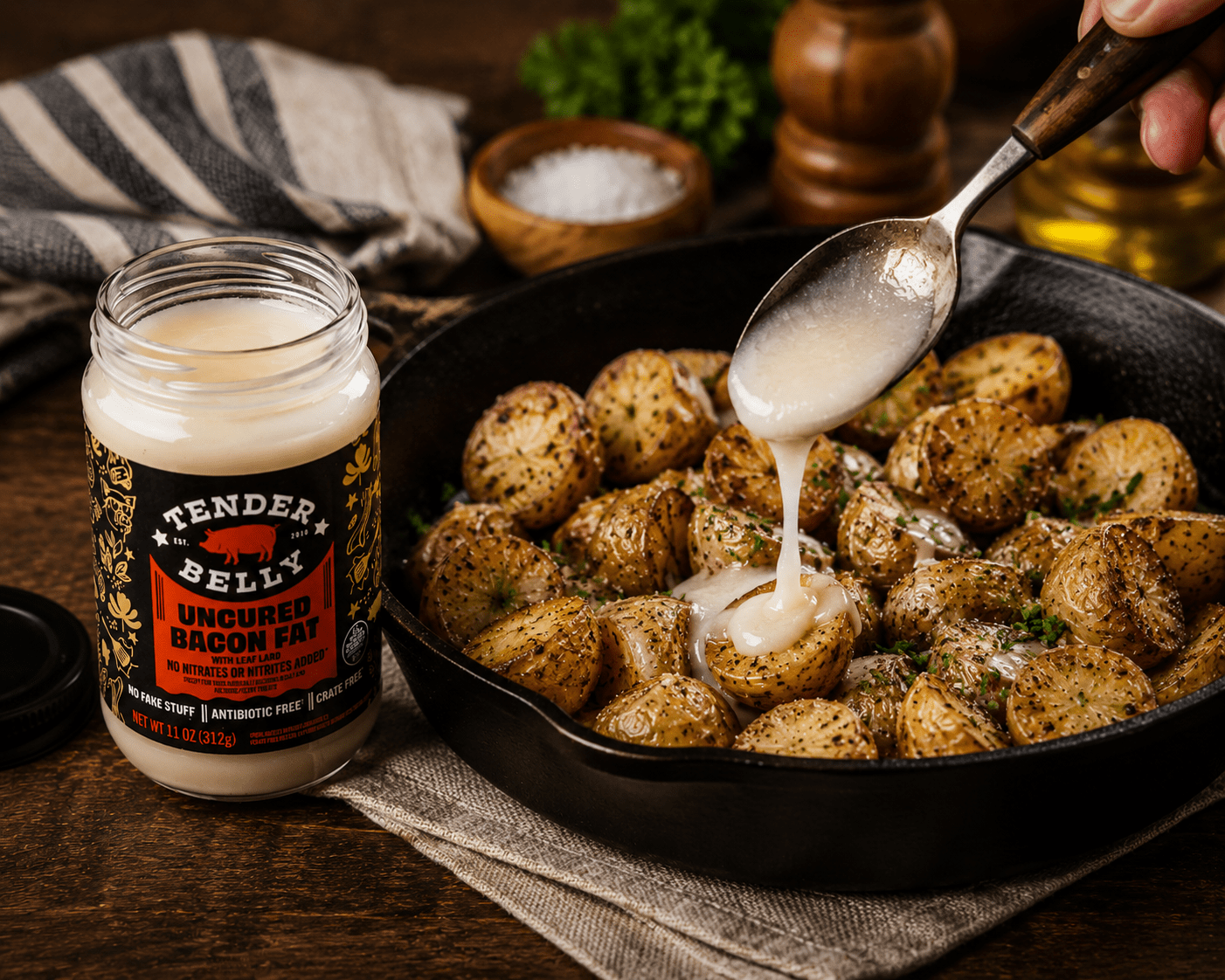 Hardwood Smoked Uncured Bacon Crumbles - Tender Belly