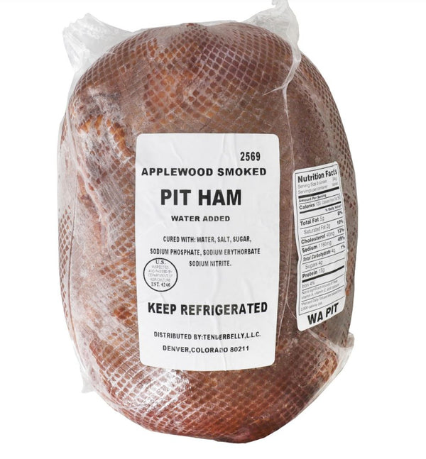 Applewood Smoked Cured Pit Ham - Tender Belly