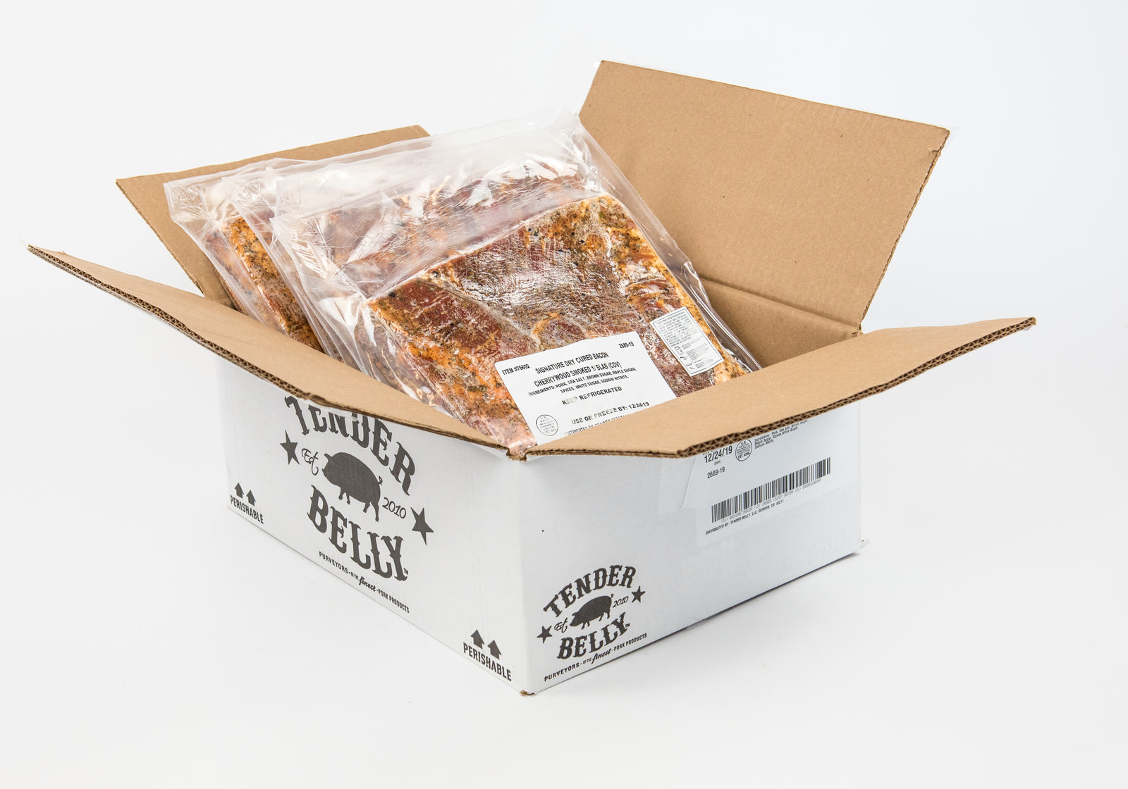 Signature Dry Rub Cherrywood Smoked Cured Bacon (Slab)