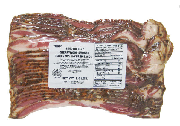 Signature Habanero Dry Rub Cherrywood Smoked  Uncured Bacon (10-12 Slices/lb)