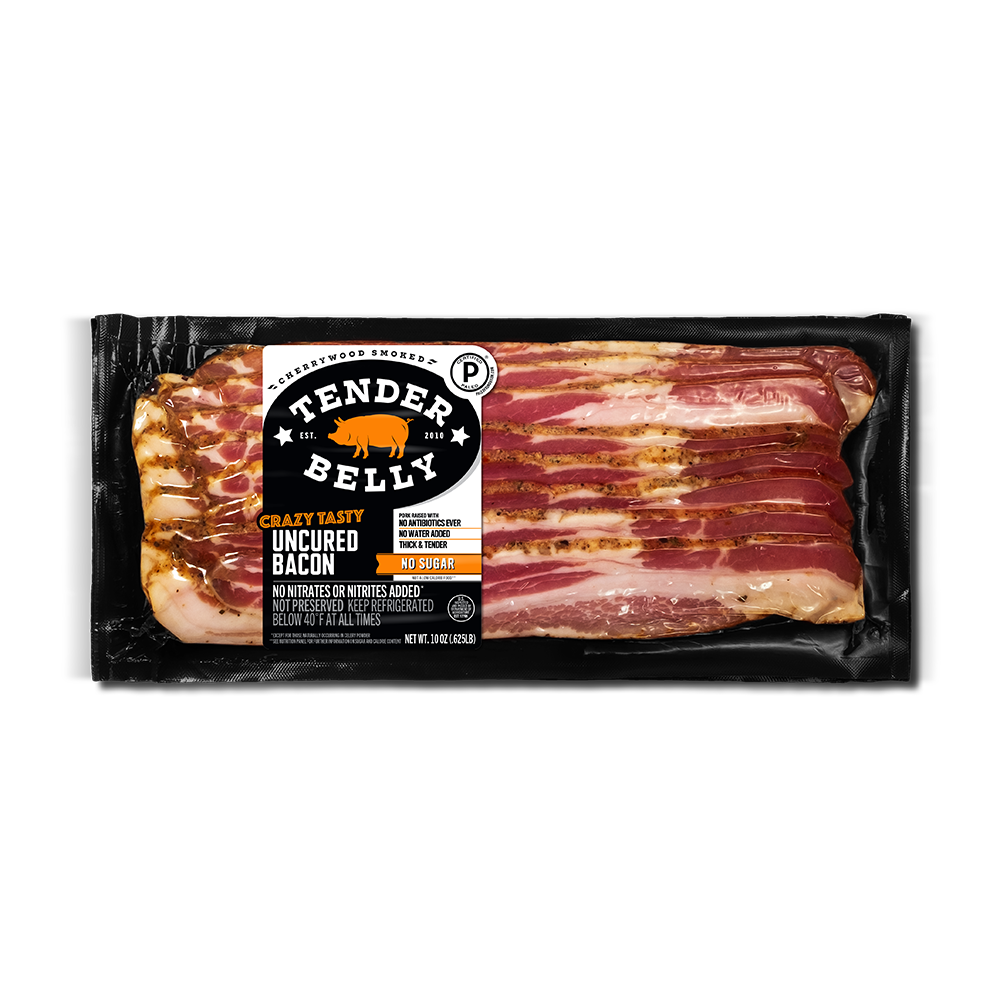 No Sugar Uncured Bacon - No Nitrates Added - Tender Belly