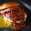 Tender Belly Bacon Jam in a Ham and Egg Sandwich